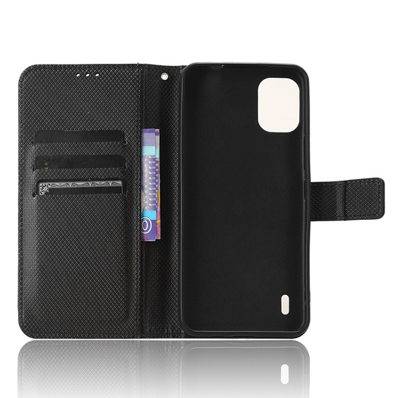 Klapkové puzdro pre Nokia C12 4G, Wallet Smart Magnet, čierne