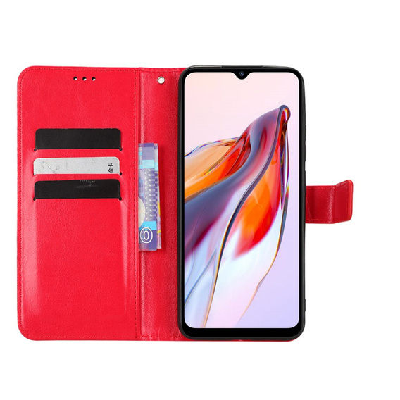 Klapkové puzdro pre Xiaomi Redmi 12C, Crazy Horse Wallet, červené