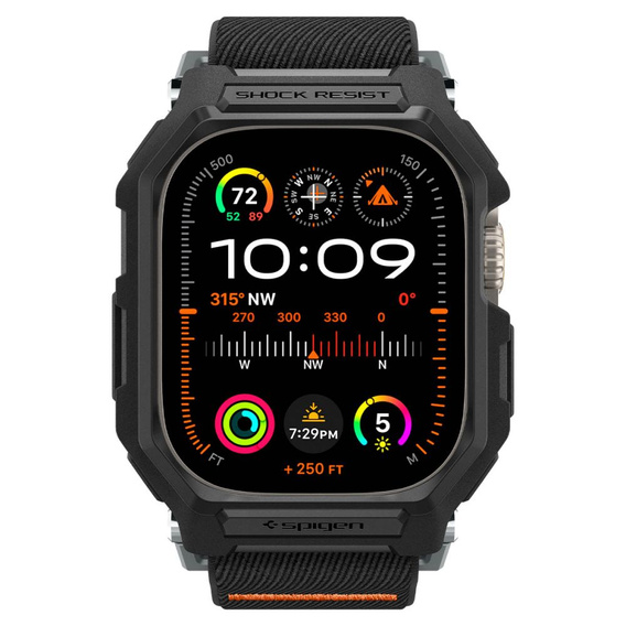 Pasek z etui Spigen do Apple Watch 4/5/6/7/8/SE 44/45mm, Rugged Armor Pro, Szary