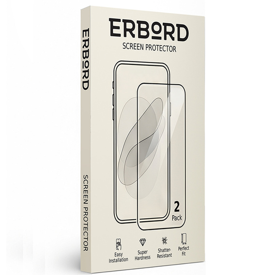 2x tvrdené sklo pre Xiaomi Redmi 13C / Poco C65, ERBORD 9H Hard Glass na displeji