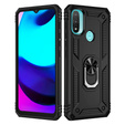 Pancierované obal na mobil pre Motorola Moto E20/E30/E40, Nox Case Ring, čierne