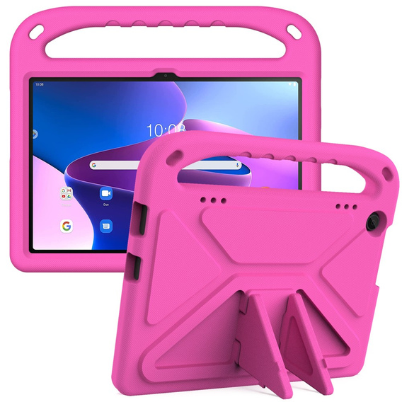 Detské puzdro pre Lenovo Tab M10 10.1 Gen 3, detské puzdro s rukoväťou, ružové