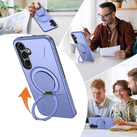 Puzdro MagSafe s podstavcom pre Samsung Galaxy A57 5G, fialové