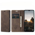 CASEME puzdro pre Samsung Galaxy M33 5G, Leather Wallet Case, hnedé