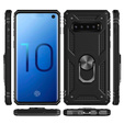Pancierované obal na mobil pre Samsung Galaxy S10, Nox Case Ring, čierne