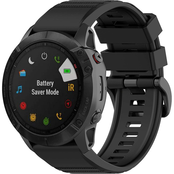 Pasek Silikonowy QuickFit do Garmin Fenix 22mm, Czarny