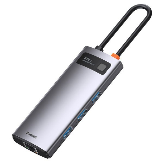 Kovová dokovacia stanica Metal Gleam Series 6 v 1 pre zariadenia USB-C