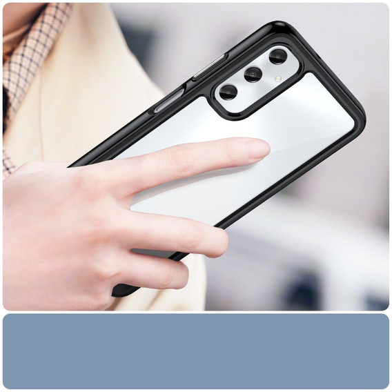 Obal na mobil pre Samsung Galaxy A05s 4G, Fusion Hybrid, transparentné / čierne