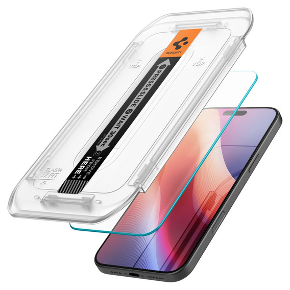Spigen tvrdené sklo pre iPhone 17 / 17 Pro / 16 Pro, Glas.TR EZ Fit (2 ks)