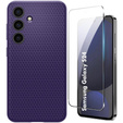 Puzdro Spigen pre Samsung Galaxy S24, Liquid Air, fialové + tvrdené sklo 9H