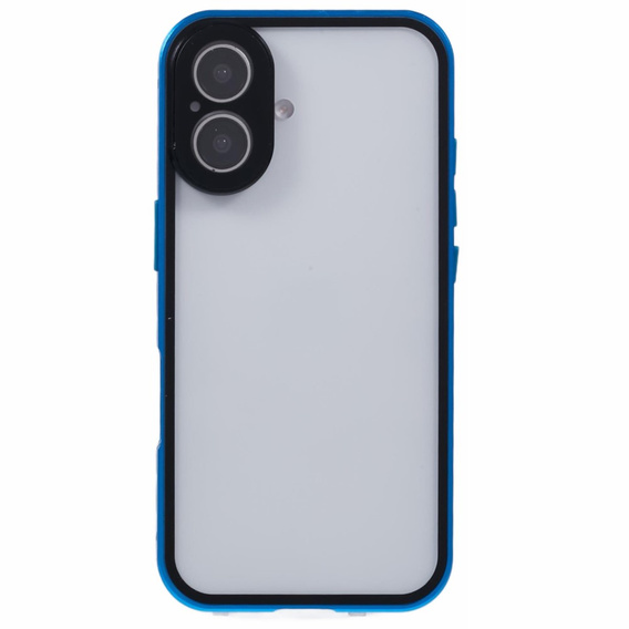 Puzdro pre iPhone 16, Magnetic Dual Glass, modré