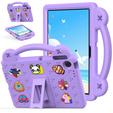 Detské puzdro pre Lenovo Tab TB311FU, Cute Patterns, so stojanom, fialové