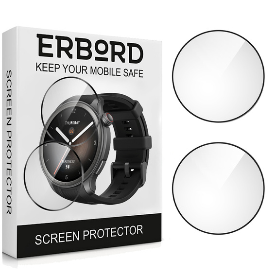 2x hybridné sklo ERBORD pre Amazfit Balance