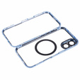 Magnetické puzdro Dual Glass MagSafe pre iPhone 16, modré