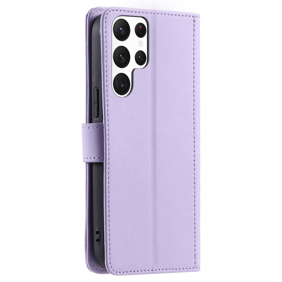 Puzdro s chlopňou pre Samsung Galaxy S25 Ultra, Rhombus Crossbody Leather, fialové