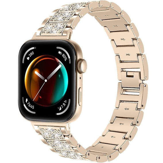 Diamantový náramok pre Xiaomi Smart Band 8 Pro, zlatý
