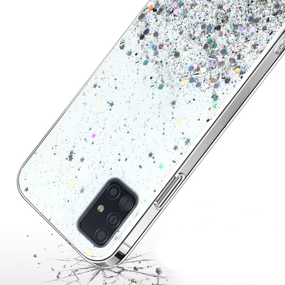 Obal na mobil pre Samsung Galaxy A71 5G, Glittery, priehľadné