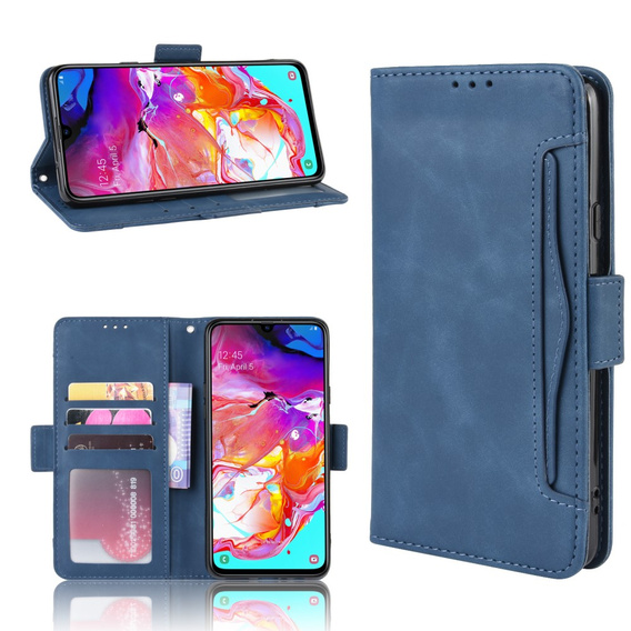 Klapkové puzdro pre Samsung Galaxy A20s, Card Slot, tmavomodré