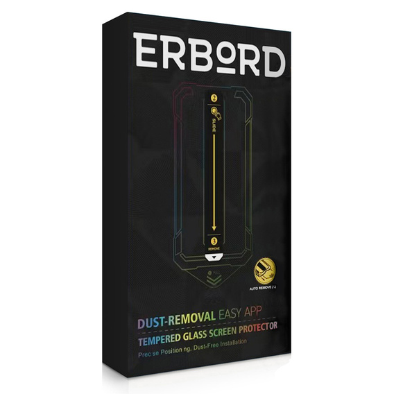 Tvrdené sklo ERBORD s aplikátorom pre iPhone 17 Pro