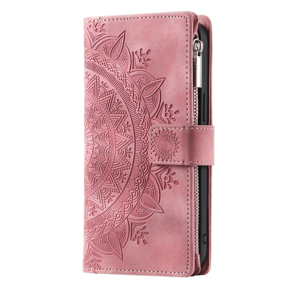 Klapkové puzdro pre Xiaomi Redmi Note 13 Pro 4G / Xiaomi Redmi Note 14S / Xiaomi Poco M6 Pro 4G, Mandala, ružové rose gold