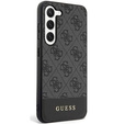 GUESS Obal na mobil pre Samsung Galaxy S24+ Plus, 4G Bottom Stripe, sivé