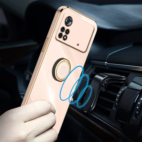 Obal na mobil pre Xiaomi Poco M4 Pro 4G, Electro Ring, ružové