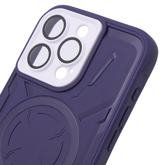 Puzdro pre iPhone 15 Pro, ERBORD Armor Mag, fialové
