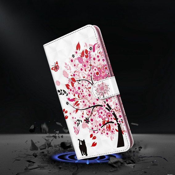 Klapkové puzdro pre Oppo A17, Wallet Light Spots Decor, tree, biele