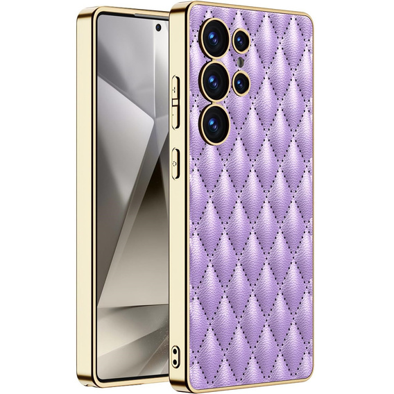 Puzdro pre Samsung Galaxy S25 Ultra, Leather Rhombus, fialové