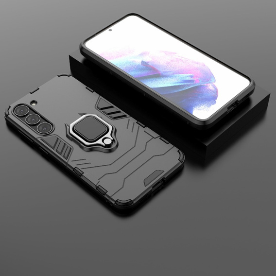 Obal na mobil pre Samsung Galaxy S23, Kickstand Ring, čierne