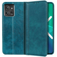 Obal na mobil pre Motorola ThinkPhone 5G, Wallet Litchi Leather, zelený