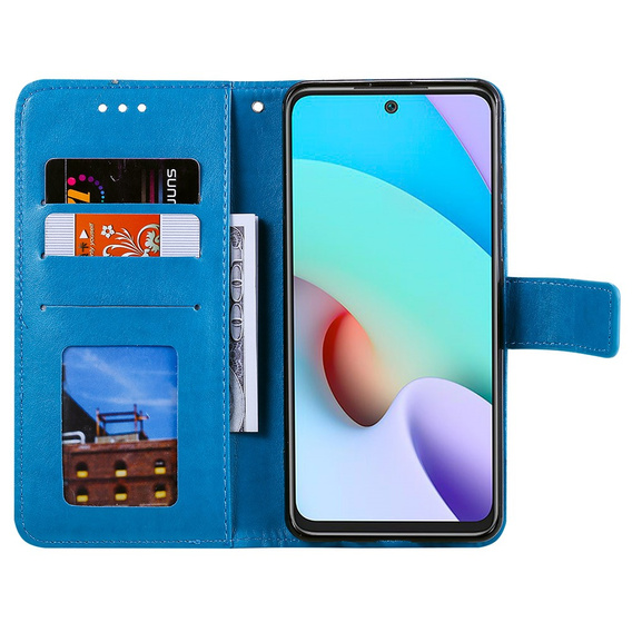 Klapkové puzdro pre Xiaomi Redmi 10, Mandala, modré