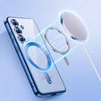 Puzdro pre Samsung Galaxy A16, Electro MagSafe, modré + sklo na displej