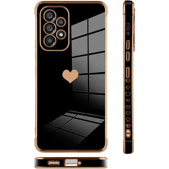 Obal na mobil pre Samsung Galaxy A13 4G, Electro heart, čierne
