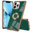 Obal na mobil pre iPhone 13 Pro, Electro Ring, zelený