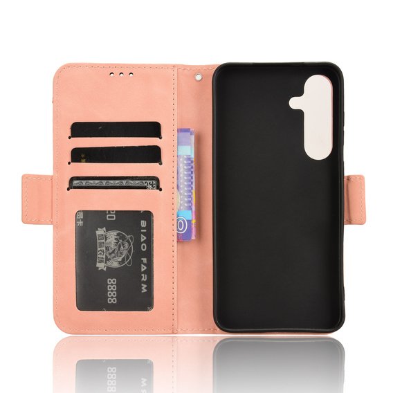 Klapkové puzdro pre Samsung Galaxy S25 FE, Card Slot, ružové