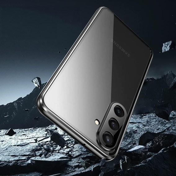 Puzdro pre Samsung Galaxy A56, Magnetic Dual Glass, čierne
