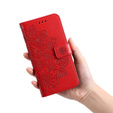 Klapkové puzdro pre Samsung Galaxy A14 4G/5G, Mandala Flower, červené