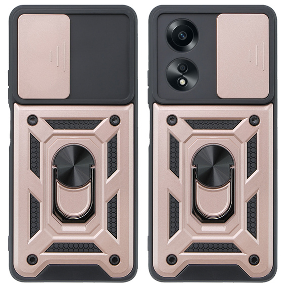 Obal na mobil pre Oppo A38 4G / Oppo A18 4G, CamShield Slide, ružové rose gold