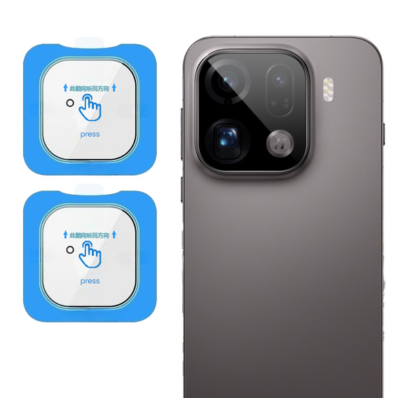 2x ERBORD tvrdené sklo na ochranu displeja pre Oppo Find X9 Pro