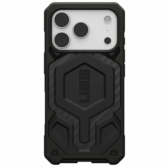Puzdro Urban Armor Gear pre iPhone 17 Pro Max, Monarch Pro Kevlar MagSafe, Carbon Fiber