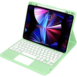 Puzdro + klávesnica iPad Air 10.9 4 2020 / 5 2022, Touchpad, zelený