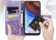 Klapkové puzdro pre Motorola Moto G85, Butterfly, fialové