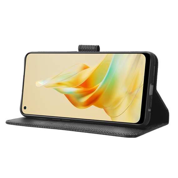 Klapkové puzdro pre Oppo Reno8 T 4G, Wallet Smart Magnet, čierne
