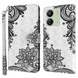 Klapkové puzdro pre Xiaomi Redmi 13C / Poco C65, Wallet, Lace Flower biele
