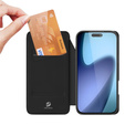 Puzdro Dux Ducis pre iPhone Air, Skin Pro, s chlopňou, s otvorom na kartu, čierne