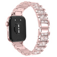 Diamantový náramok pre Xiaomi Smart Band 8 Pro, ružový
