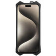 Pancierované puzdro pre iPhone 15 Pro Max, Aluminum Alloy, čierne