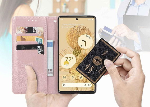 Klapkové puzdro pre Oppo Reno 11F 5G, Mandala, ružové rose gold