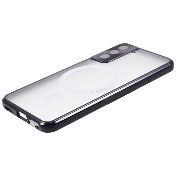 Magnetické puzdro Dual Glass MagSafe pre Samsung Galaxy S21, čierne
